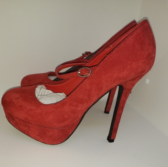 DIVA Lounge Shoes - DIVA Lounge red suede heels